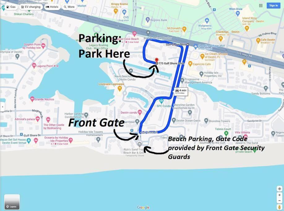 Boathouse Condo, Downtown Destin Harbor, Private Beach Access, Waterfront, On Golf Course, Water Taxi Pickup Exteriör bild